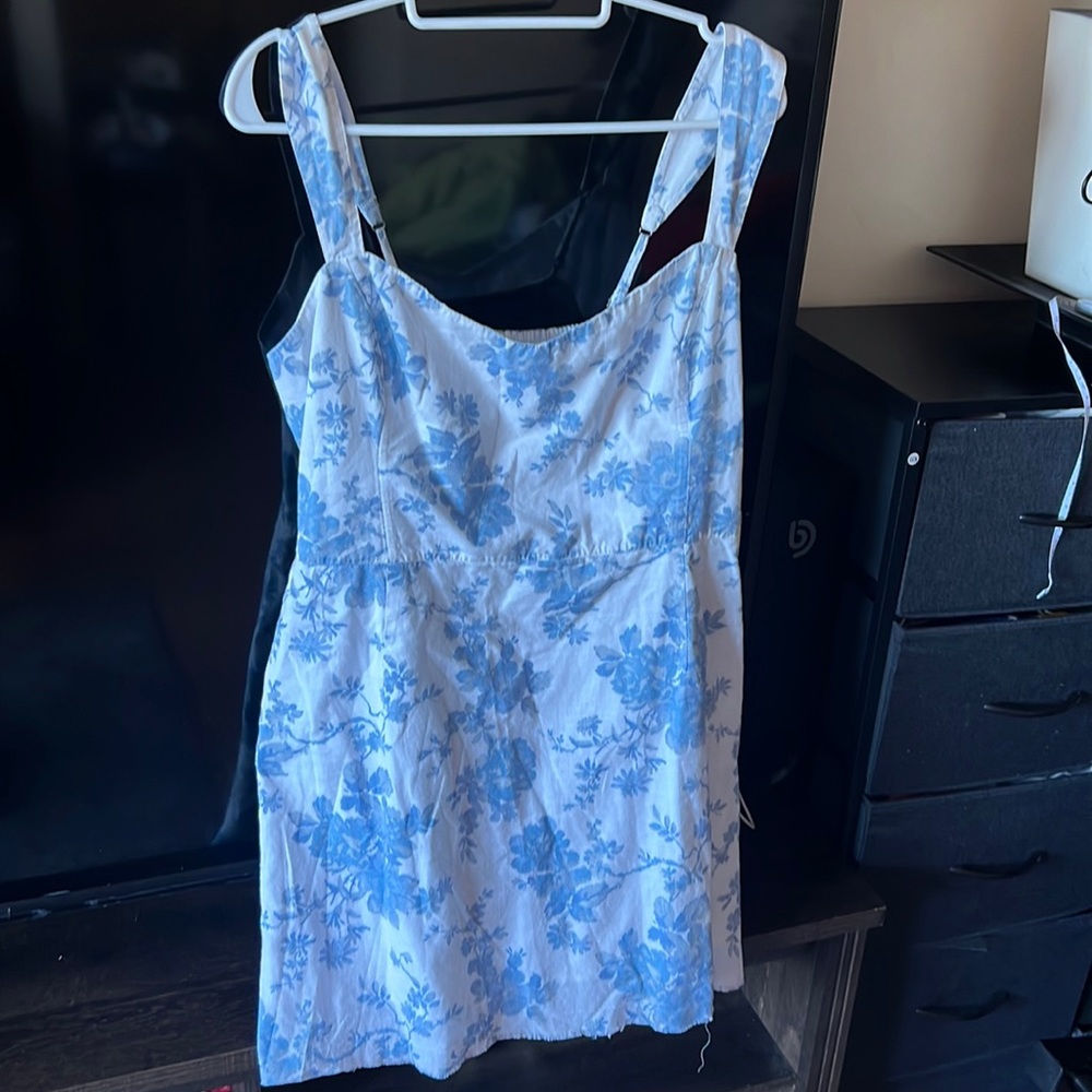 Abercrombie & Fitch Blue Floral Midi Dress
